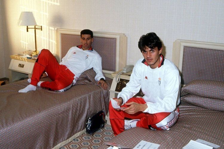 Paolo Maldini and Mauro Tassotti