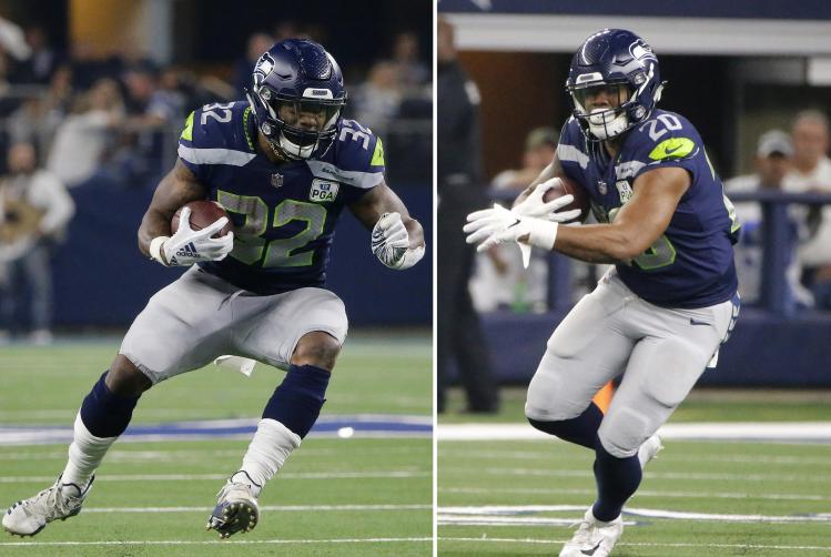 Seahawks Running Duo Football